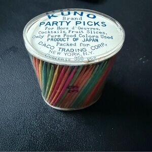 Vintage KUNO Party Picks Sealed Toothpicks